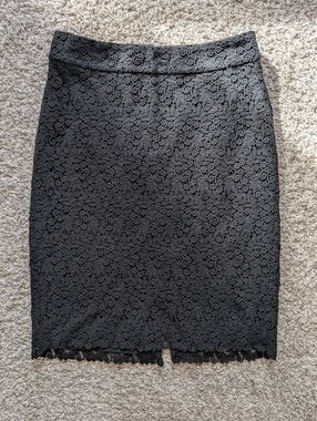 Talbots Black Lace Pencil Skirt Women's Size 6, Business Casual